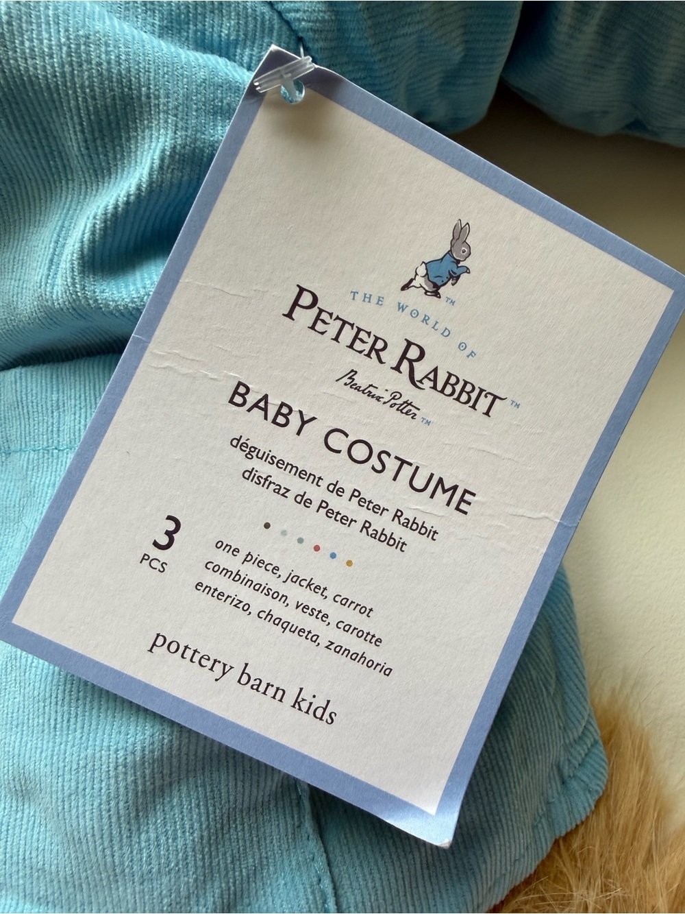 Pottery Barn Kids Peter Rabbit Bunny Baby Costume Easter 6-12 Months NEW 1978 - Picture 2 of 4